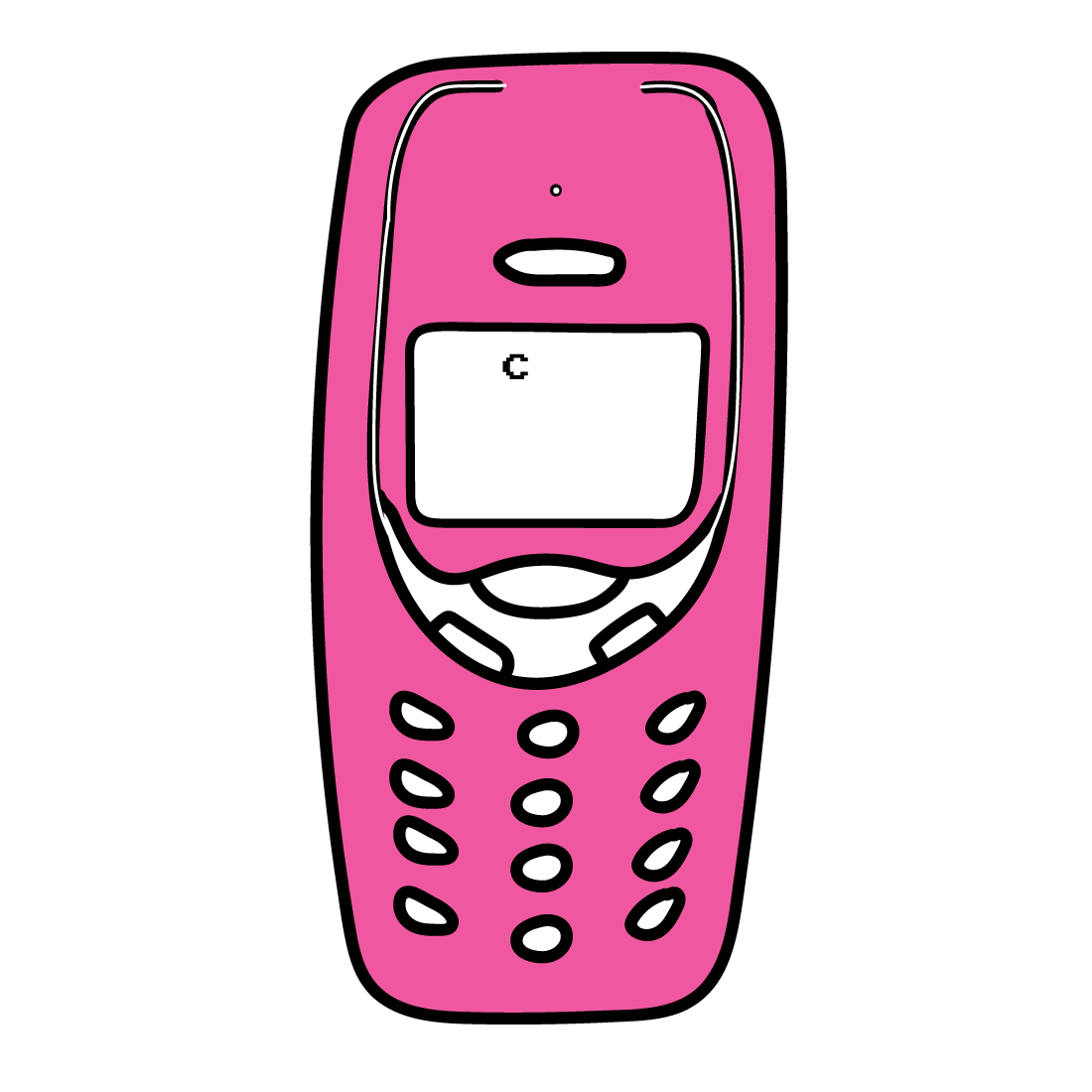 90s cell phone Sticker