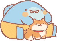 Stretching Shiba Inu Sticker by KdeeStix