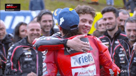 Marc Marquez Hug GIF by MotoGP™