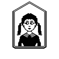 Goth Window Looking Triangledraw Trixels Sticker
