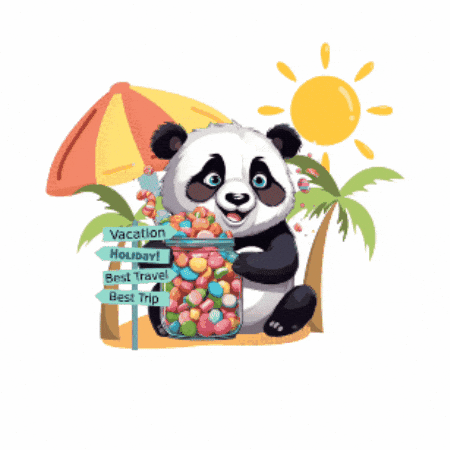 Pandisweets giphygifmaker happy summer holiday GIF