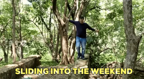 Its The Weekend Sliding In GIF by Quixy