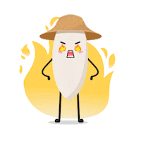 Angry Rice Sticker by SongHe.Rice