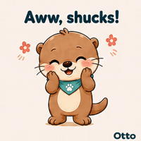 Aww, Shucks! Blushing with Otto the Otter
