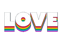 Love Is Love Rainbow Sticker by Pony Friday