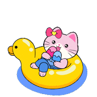 Relaxing Summer Time Sticker by Silly Kitties