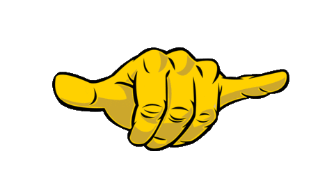 Gold Hand Sticker by Tennessee Tech University