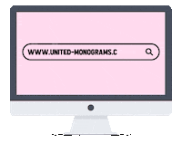 Shopping Computer Sticker by UnitedMonograms