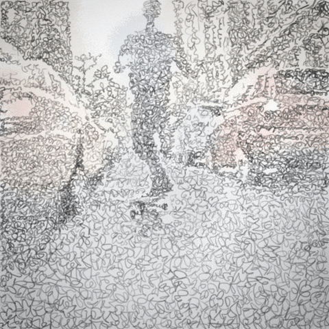 bentuber drawing cars new york city GIF