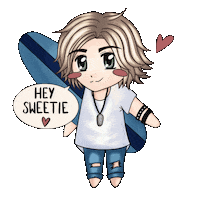 misscestlavie smile summer waving surfer Sticker