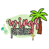 wingsandflats chicken wings hot wings wings and flats wings paradise Sticker