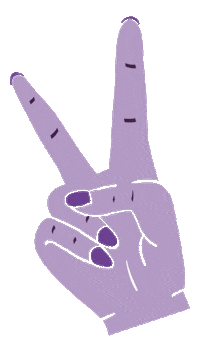 Nailsbymets peace hands nails peace sign Sticker