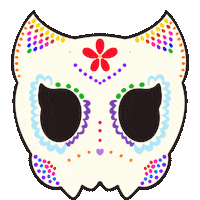 Cat Skull Sticker