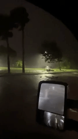 Wind and Rain Lash East Coast of Florida as Hurricane Nicole Makes Landfall