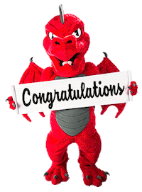 Red Dragon Congratulations Sticker by SUNY Oneonta