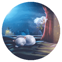 MyBTFF cat sleepy fairy tooth Sticker