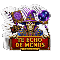 Te Echo De Menos Skull Sticker