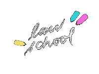 Law School Calligraphy Sticker