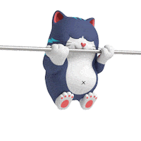 Cat Workout Sticker by Liberty Cats Emojis