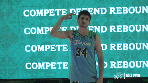 Basketball Wave GIF by GreenWave
