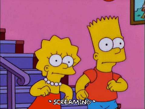 scared bart simpson GIF