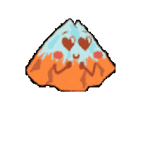 In Love Volcano Sticker