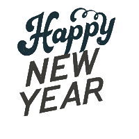 New Year Lettering Sticker