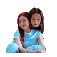Red Hair Hug Sticker