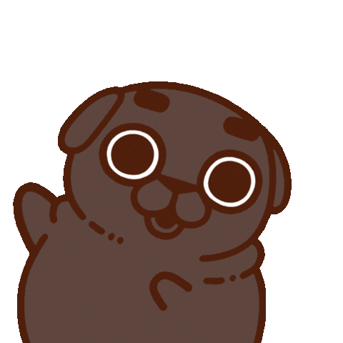 Look Here Omg Sticker by Puglie Pug