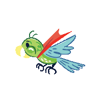 Bird Superhero Sticker by Leanna Lins Wonderland