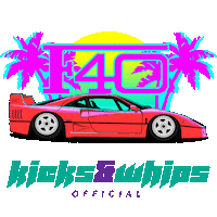Ferrari F40 Sticker by KICKS&WHIPS OFFICIAL