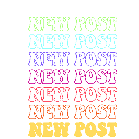 Rainbow New Post Sticker