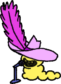 Hat Worm Sticker