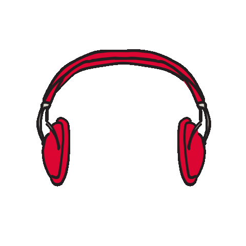 Valentines Day Headphones Sticker by Darcy Miller