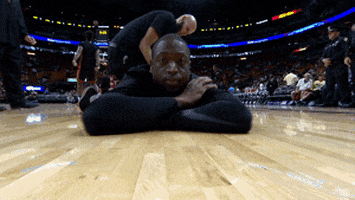 Stretching Miami Heat GIF by NBA