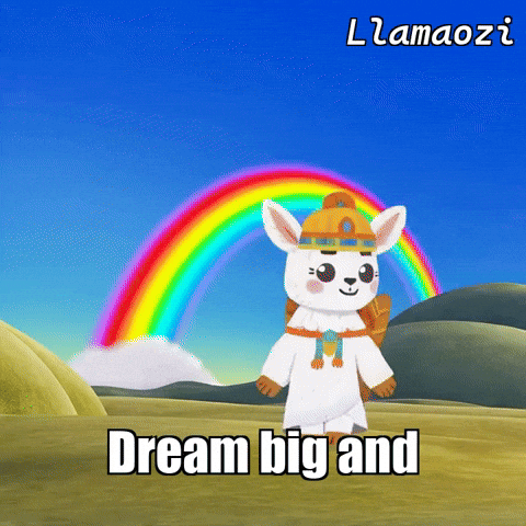 Rainbow Rain GIF by Llamaozi