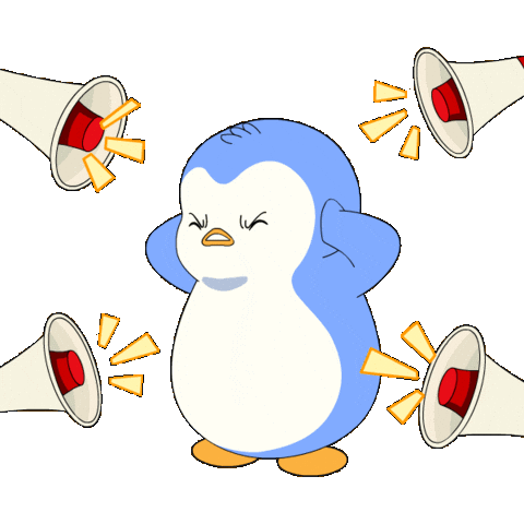 Go Away Shut Up Sticker by Pudgy Penguins