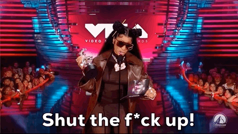 Nicki Minaj Shut Up GIF by 2023 MTV Video Music Awards
