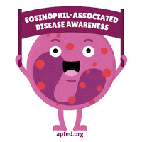 Magenta Eosinophil Sticker by APFED