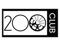 200Club Sticker by purvelo cycle studios