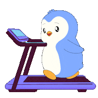 Gym Sweating Sticker by Pudgy Penguins