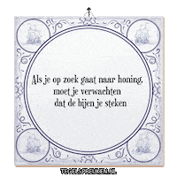 Humor Honing Sticker by Tegelspreuken.nl