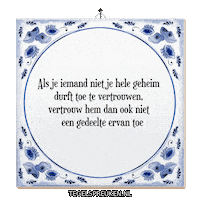 Reflectie Vertrouwen Sticker by Tegelspreuken.nl