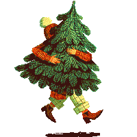 Christmas Running Sticker by Carlotta Notaro