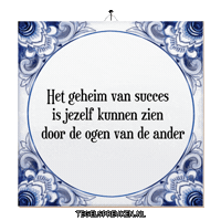 Succes Trots Sticker by Tegelspreuken.nl