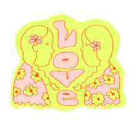 Flower Power Love Sticker by Leesh