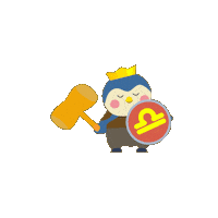 Zodiac Sign Penguin Sticker by Finch Care