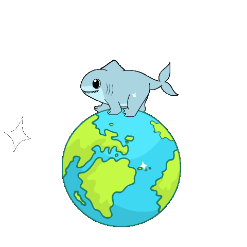 Land Shark Hug Sticker by Ordinary Frends