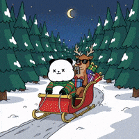 Christmas Reindeer GIF by Kanpai Pandas