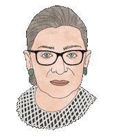 Ruth Bader Ginsburg Woman Sticker by Pretty Whiskey / Alex Sautter
